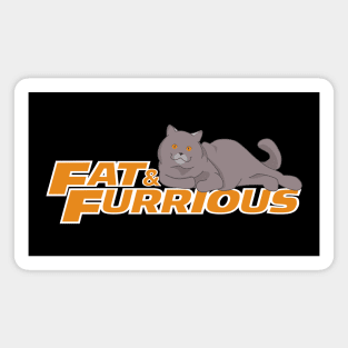 Grey British shorthair cat - Fat and Furrious Magnet